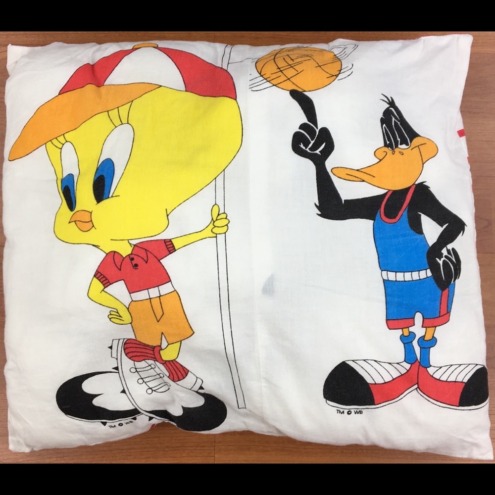 Vintage Homemade Warner Bros. Looney Tunes Pillow